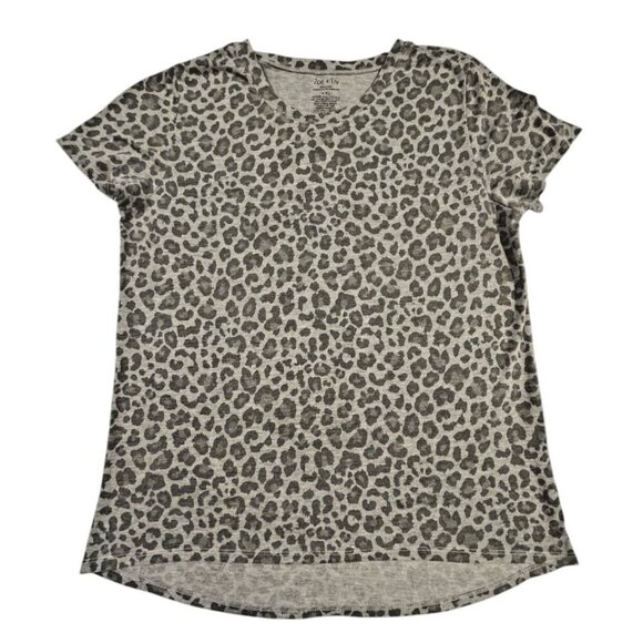 Zoe + Liv Gray Leopard Print T-Shirt SIZE-XXL - Picture 2 of 6